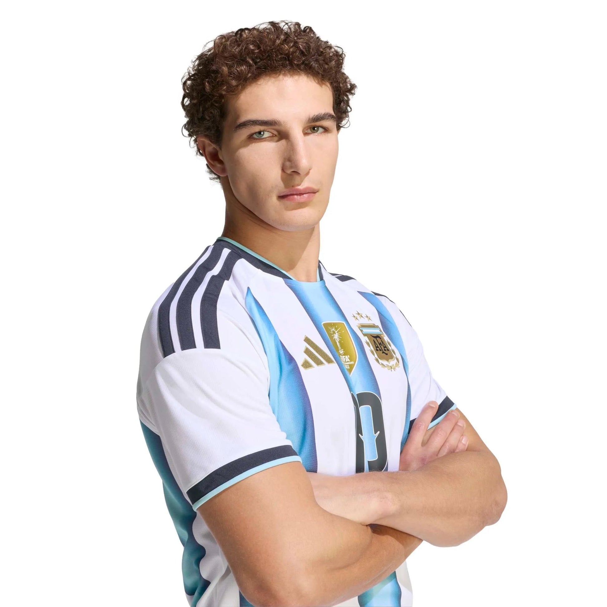 2026 Argentina Men's Stadium Home Messi #10 Soccer Jersey White / Icey Blue / Light Blue - Adidas