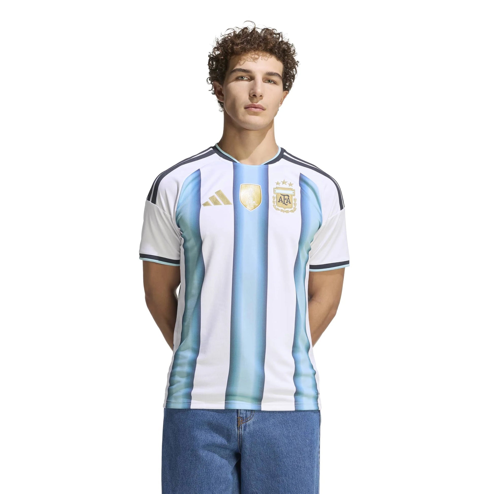 2026 Argentina Men's Stadium Home Soccer Jersey White / Icey Blue / Light Blue - Adidas