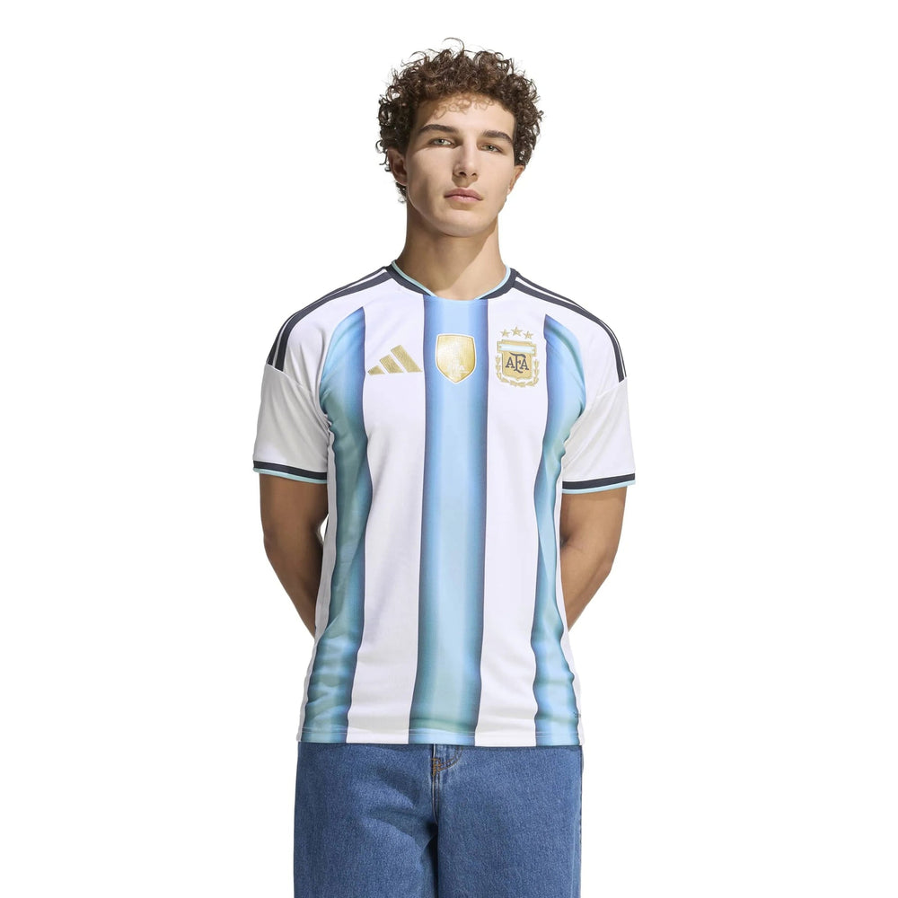 2026 Argentina Men's Stadium Home Soccer Jersey White / Icey Blue / Light Blue - Adidas
