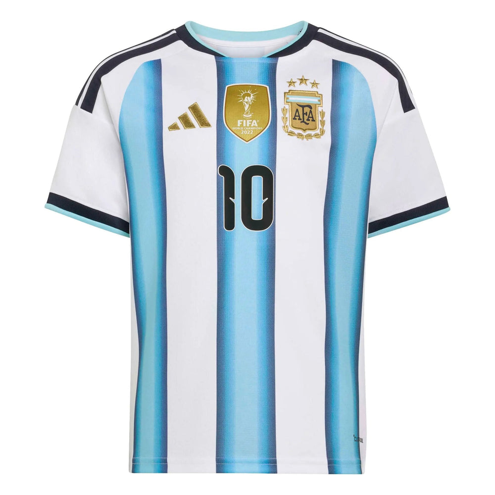 2026 Argentina Youth Stadium Home Messi #10 Soccer Jersey White / Icey Blue / Light Blue - Adidas