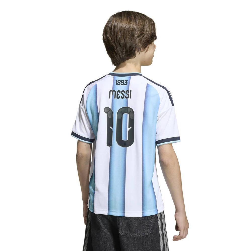 2026 Argentina Youth Stadium Home Messi #10 Soccer Jersey White / Icey Blue / Light Blue - Adidas