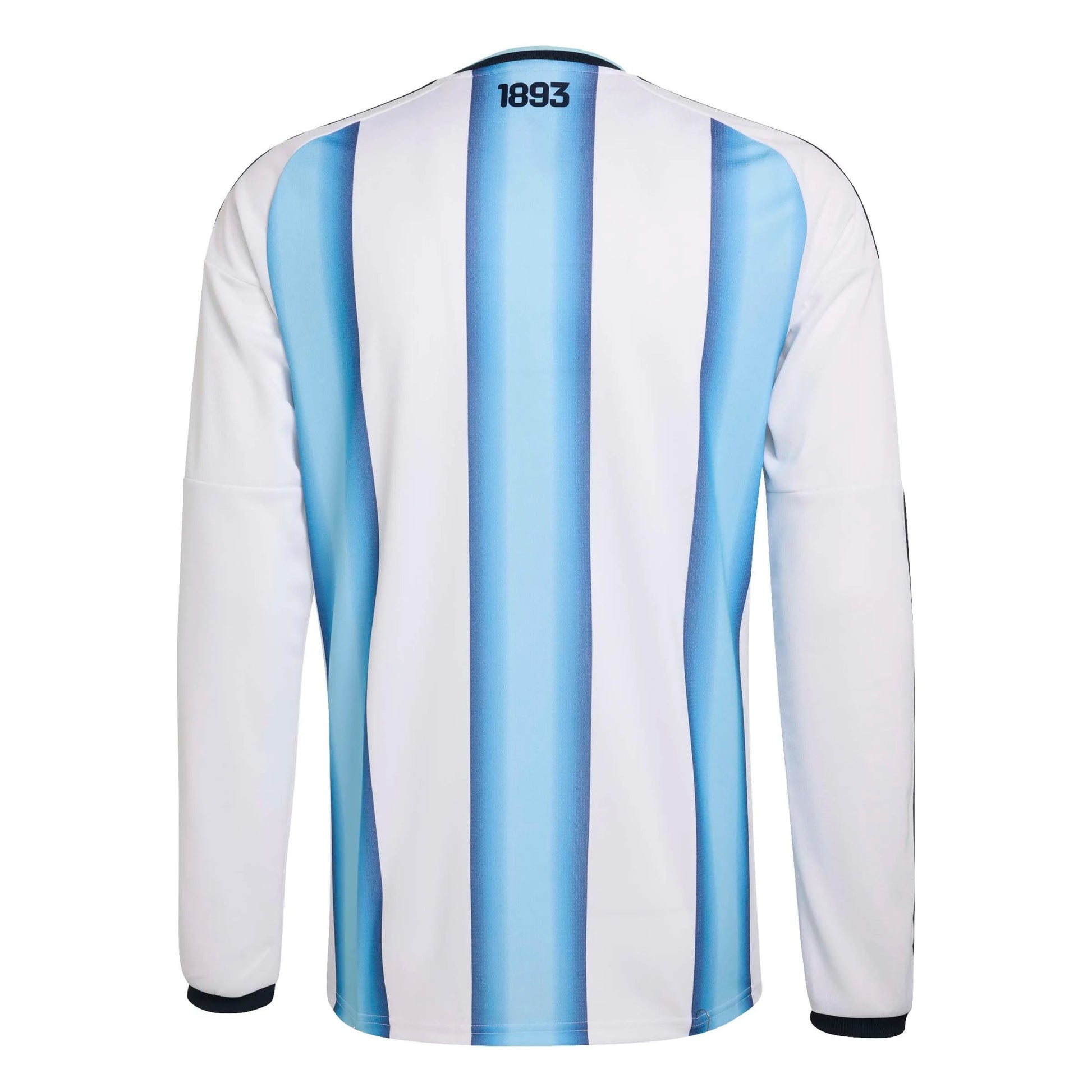 2026 Argentina Men's Stadium Home Long-Sleeve Soccer Jersey White / Icey Blue / Light Blue - Adidas