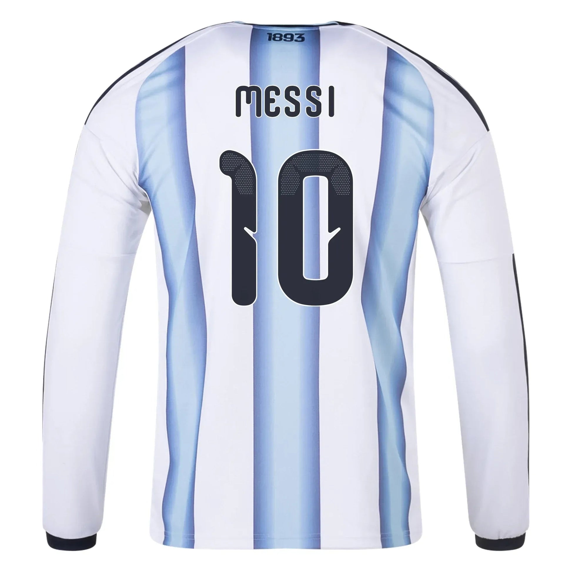 2026 Argentina Men's Stadium Home Long-Sleeve Soccer Jersey White / Icey Blue / Light Blue - Adidas