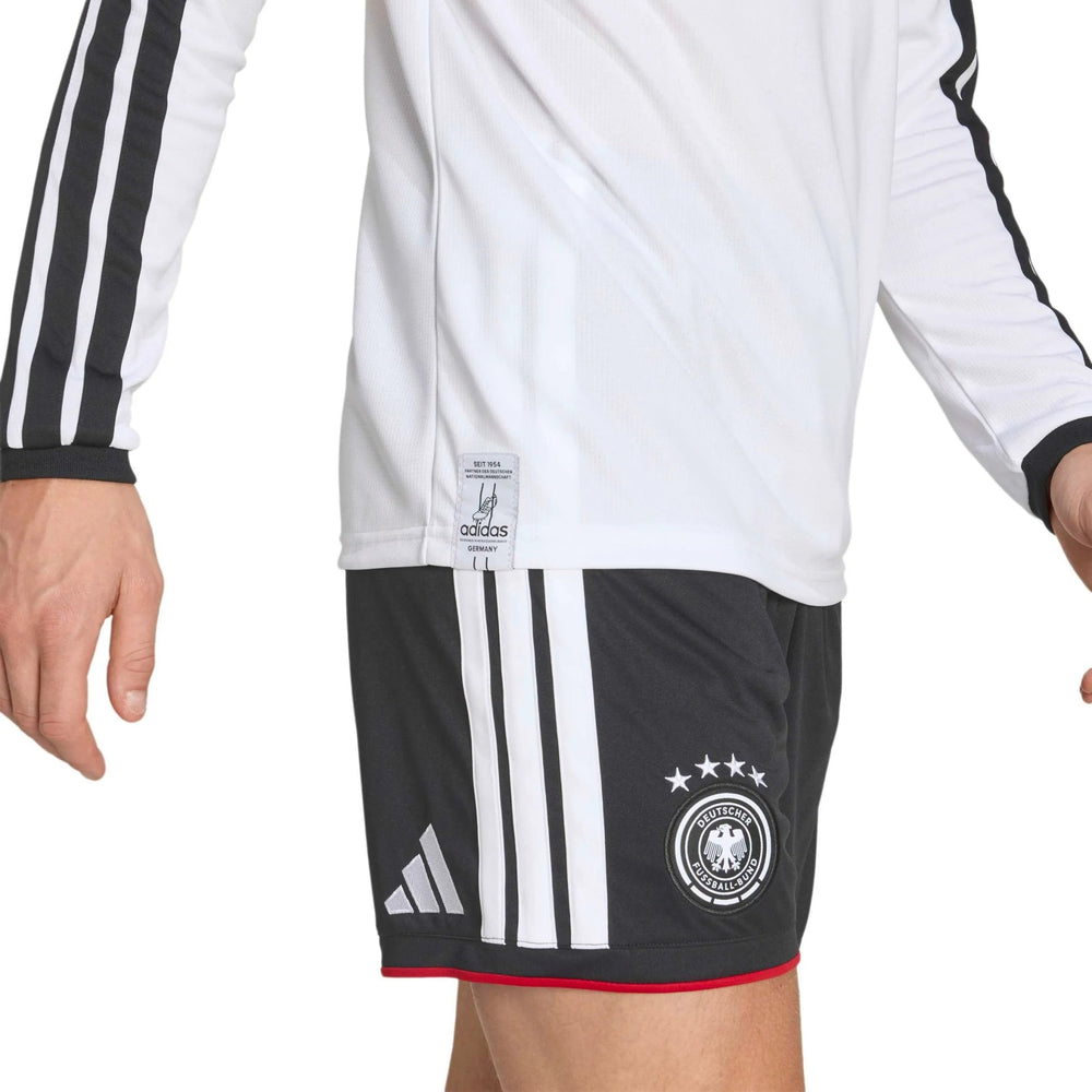 2026 Germany Men's Stadium Home Long-Sleeve Soccer Jersey White - Adidas