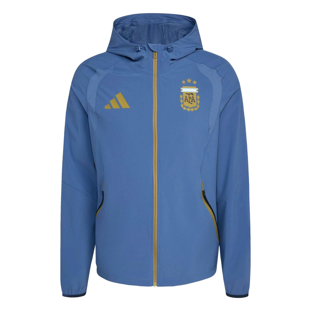 2026 Argentina Men's Tiro Travel Full Zip Windbreaker Crew Blue - Adidas