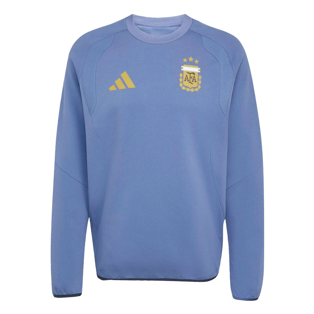 2026 Argentina Men's Tiro Travel Crewneck Sweatshirt Crew Blue - Adidas