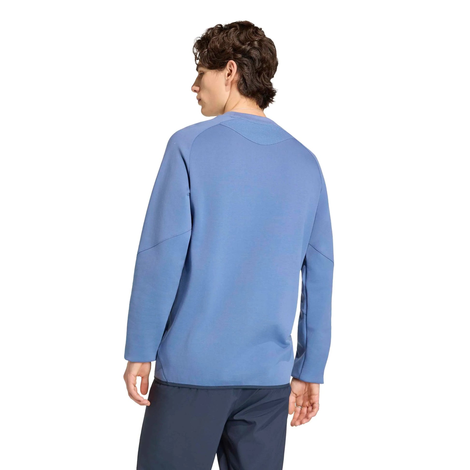 2026 Argentina Men's Tiro Travel Crewneck Sweatshirt Crew Blue - Adidas