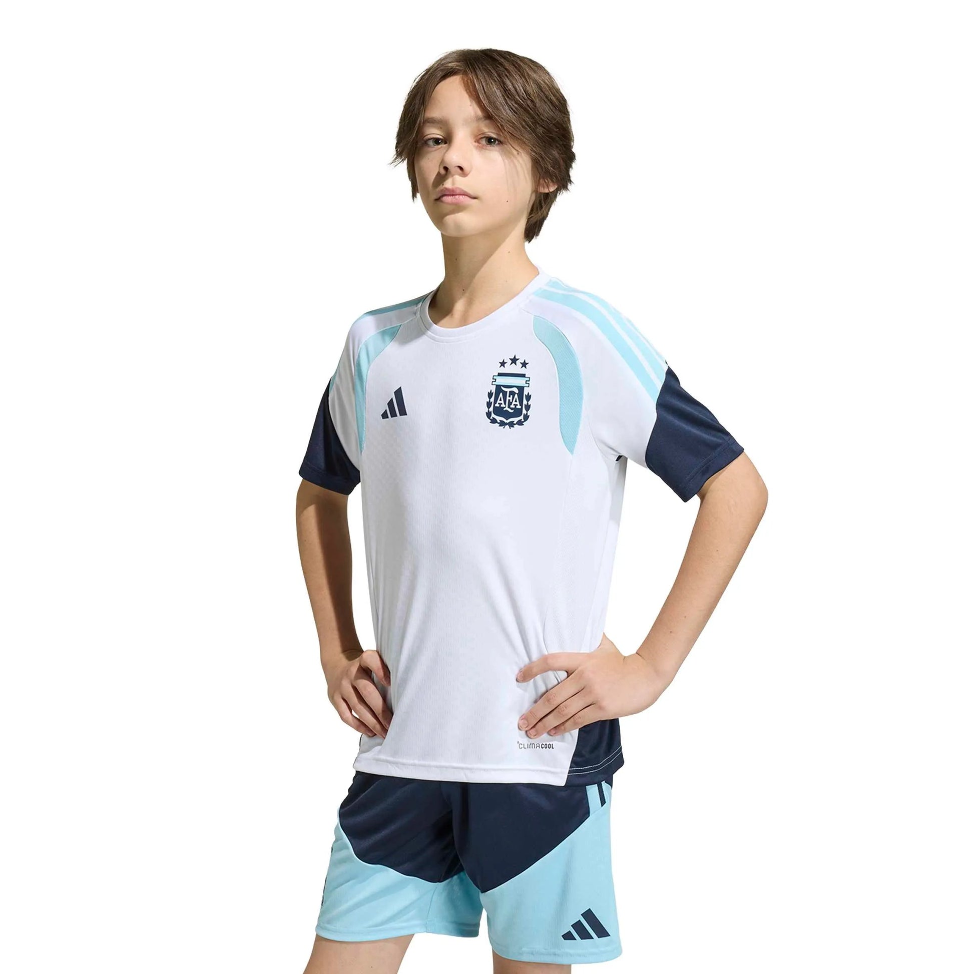 2026 Argentina Youth Training Soccer Jersey White - Adidas