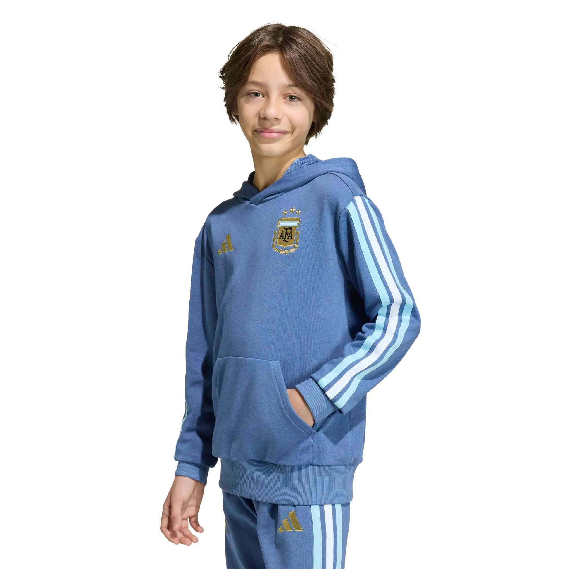 2026 Argentina Youth DNA Hoodie Crew Blue - Adidas