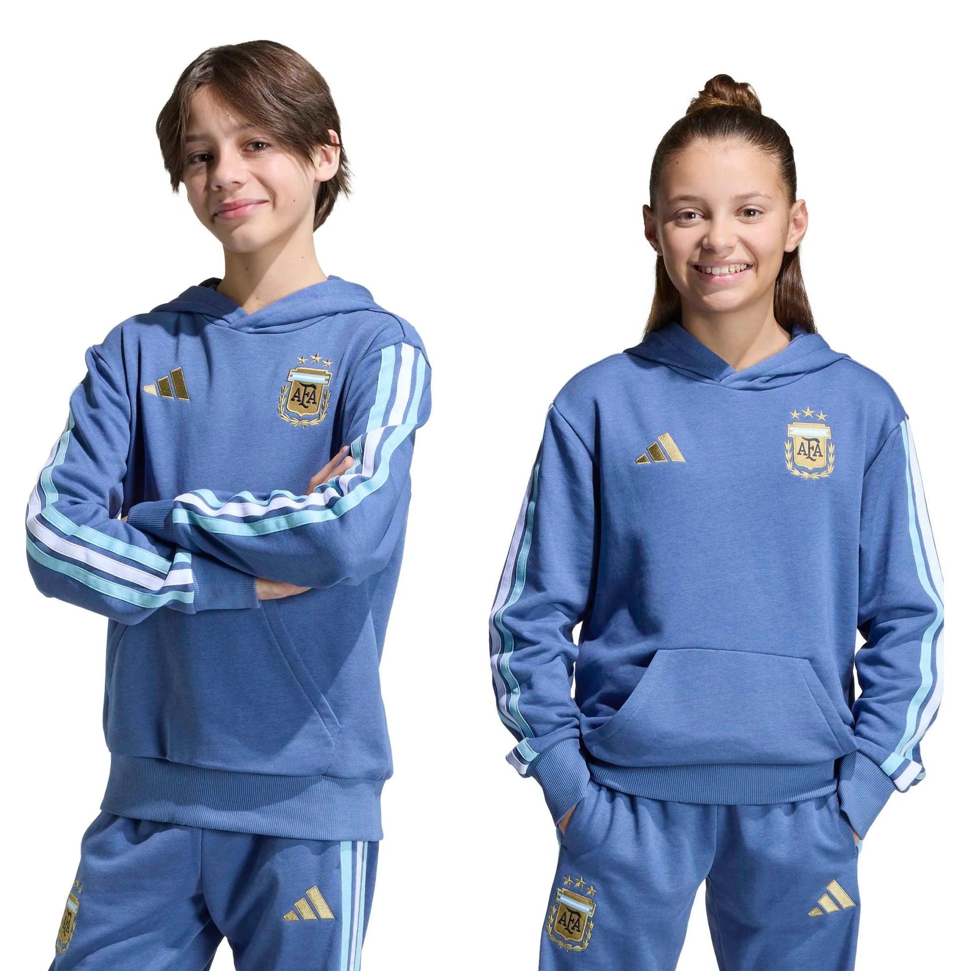 2026 Argentina Youth DNA Hoodie Crew Blue - Adidas