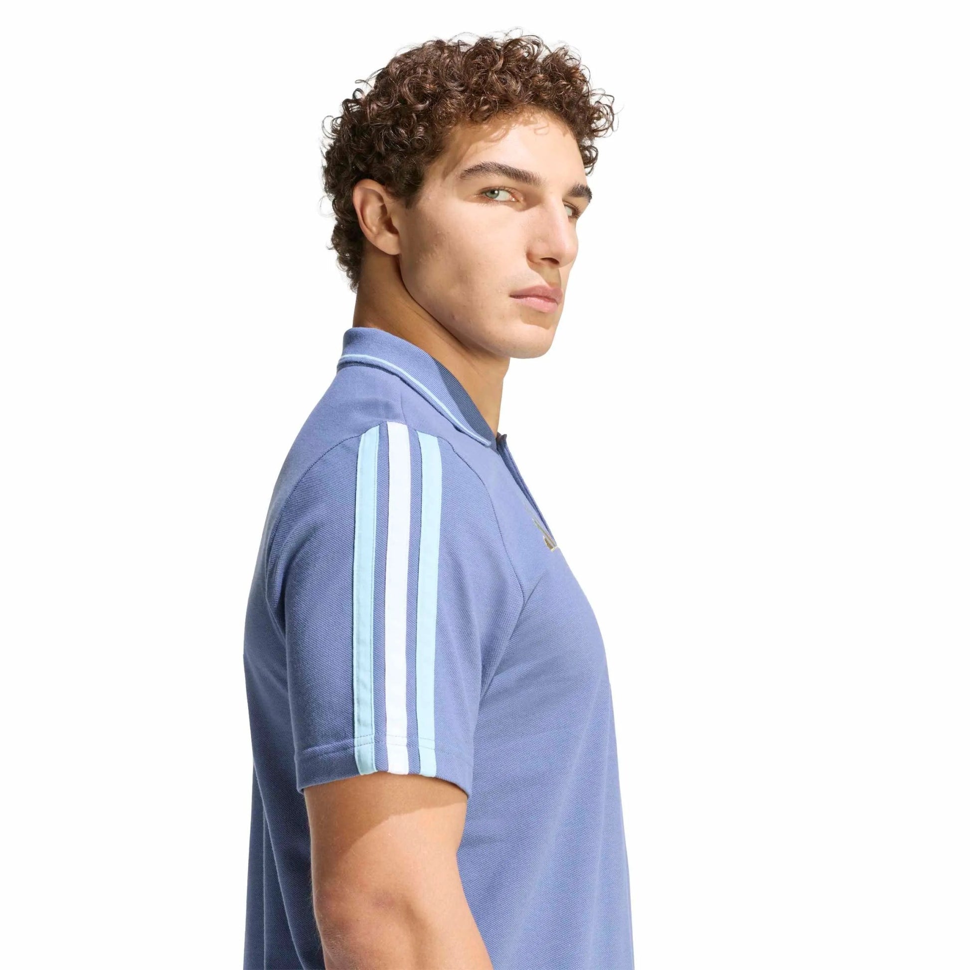 2026 Argentina Men's DNA Polo Crew Blue - Adidas