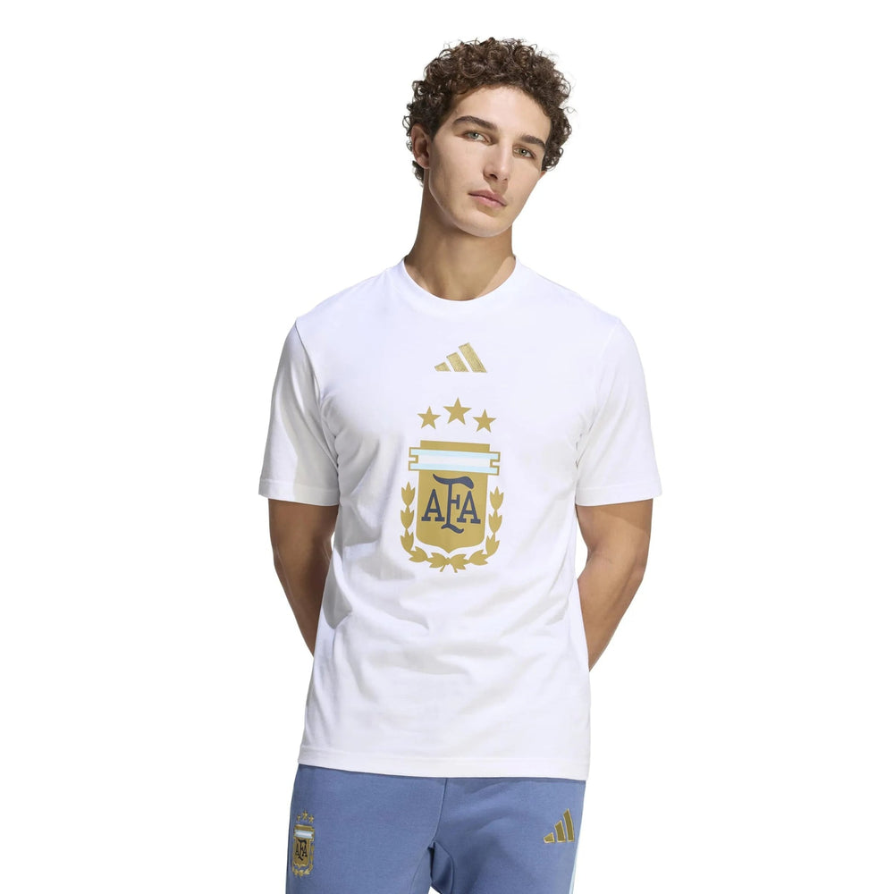 2026 Argentina Men's DNA Graphic Tee White - Adidas