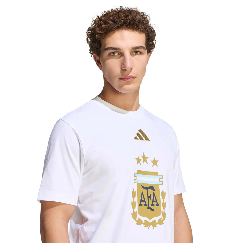 2026 Argentina Men's DNA Graphic Tee White - Adidas