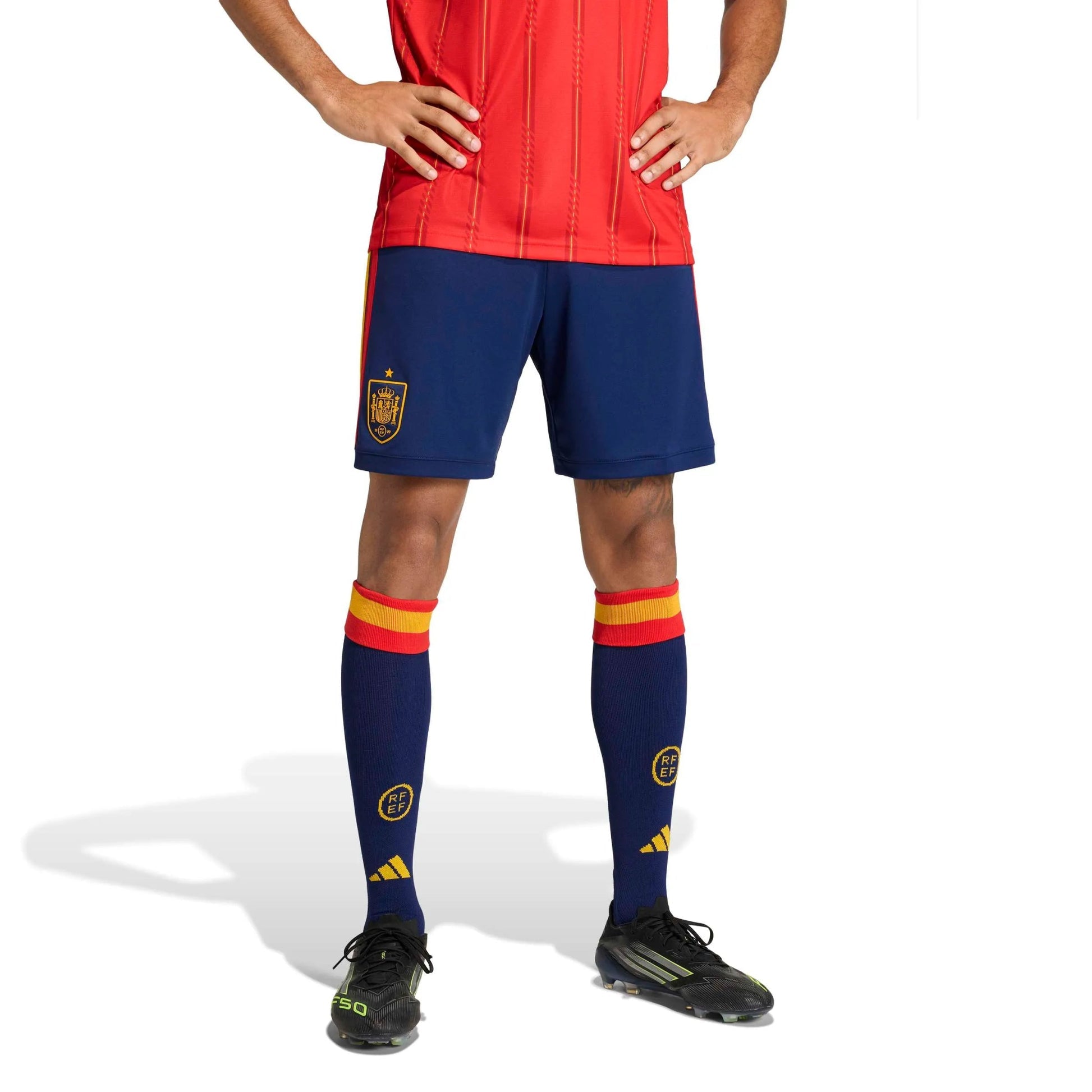 2026 Spain Men's Stadium Home Shorts Dark Blue - Adidas