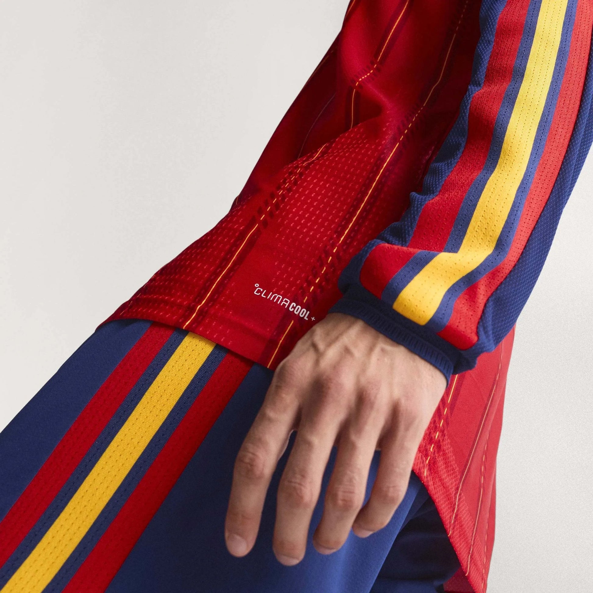 2026 Spain Men's Authentic Home Long-Sleeve Soccer Jersey Vivid Red - Adidas