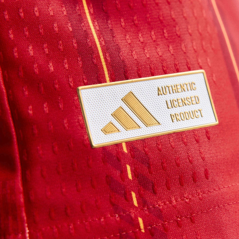 2026 Spain Men's Authentic Home Long-Sleeve Soccer Jersey Vivid Red - Adidas