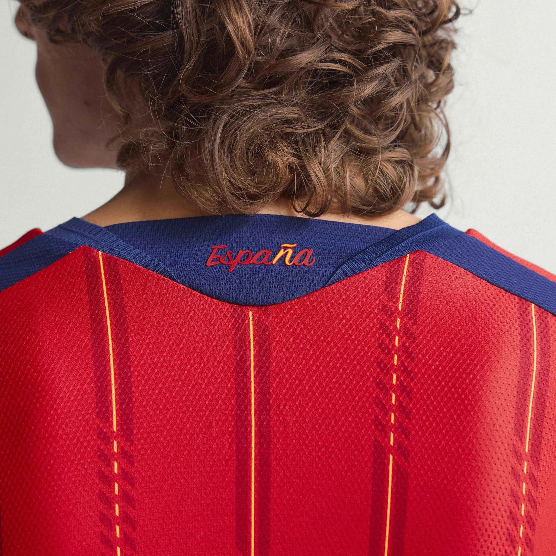 2026 Spain Men's Authentic Home Long-Sleeve Soccer Jersey Vivid Red - Adidas