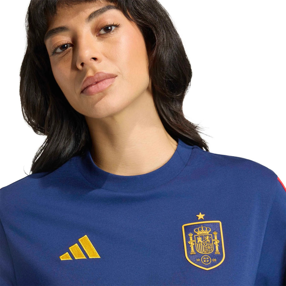 2026 Spain Women's DNA Tee Dark Blue - Adidas