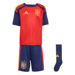2026 Spain Kid's Home Mini Kit Vivid Red - Adidas
