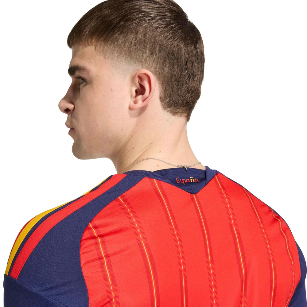 2026 Spain Men's Stadium Home Long-Sleeve Soccer Jersey Vivid Red - Adidas