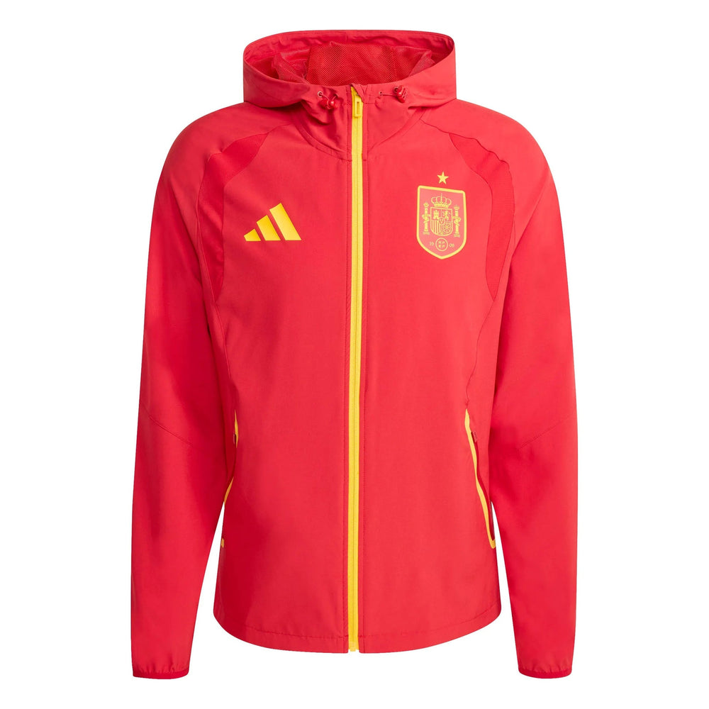2026 Spain Men's Tiro Travel Full Zip Windbreaker Team Power Red 2 - Adidas