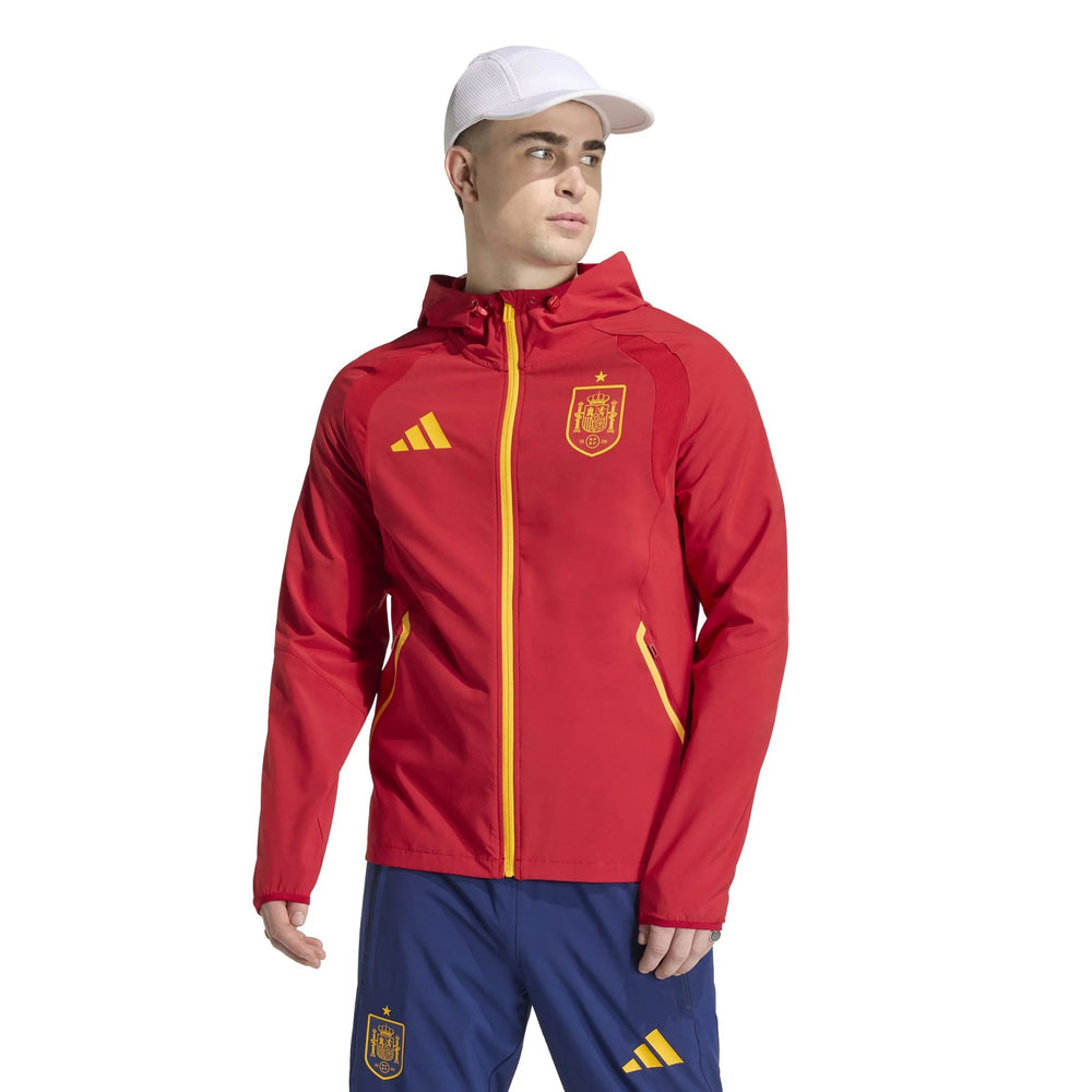 2026 Spain Men's Tiro Travel Full Zip Windbreaker Team Power Red 2 - Adidas