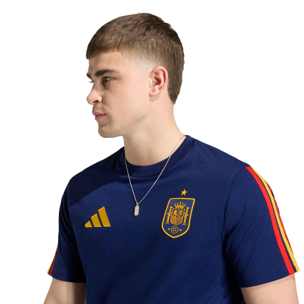 2026 Spain Men's DNA Tee Dark Blue - Adidas