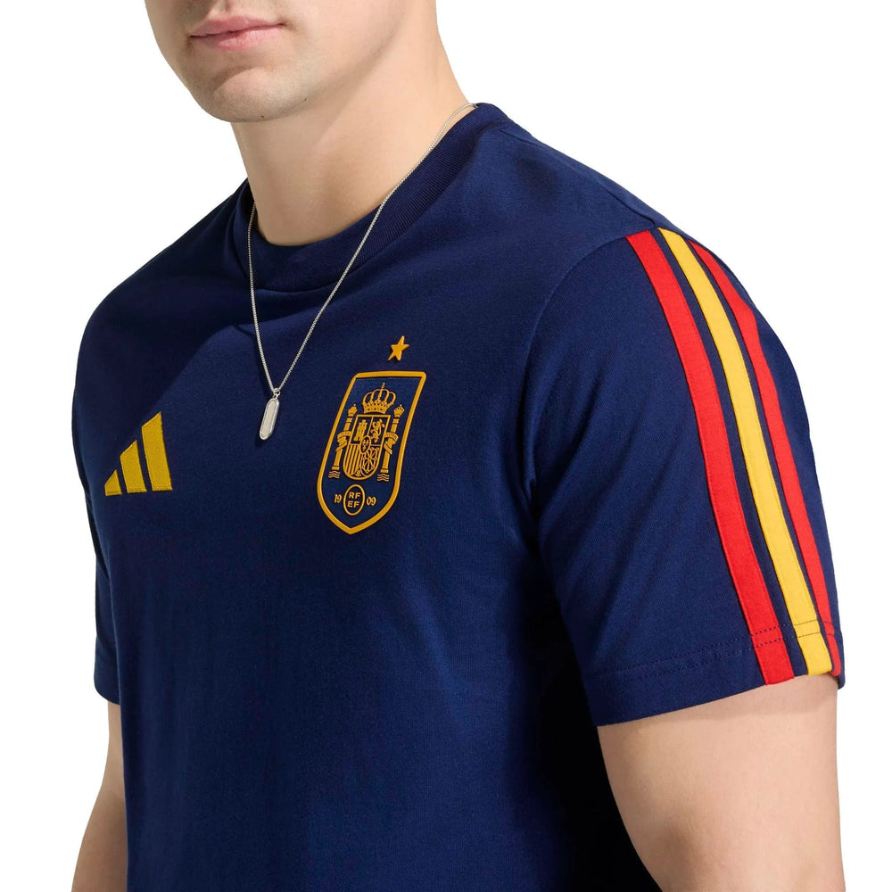 2026 Spain Men's DNA Tee Dark Blue - Adidas