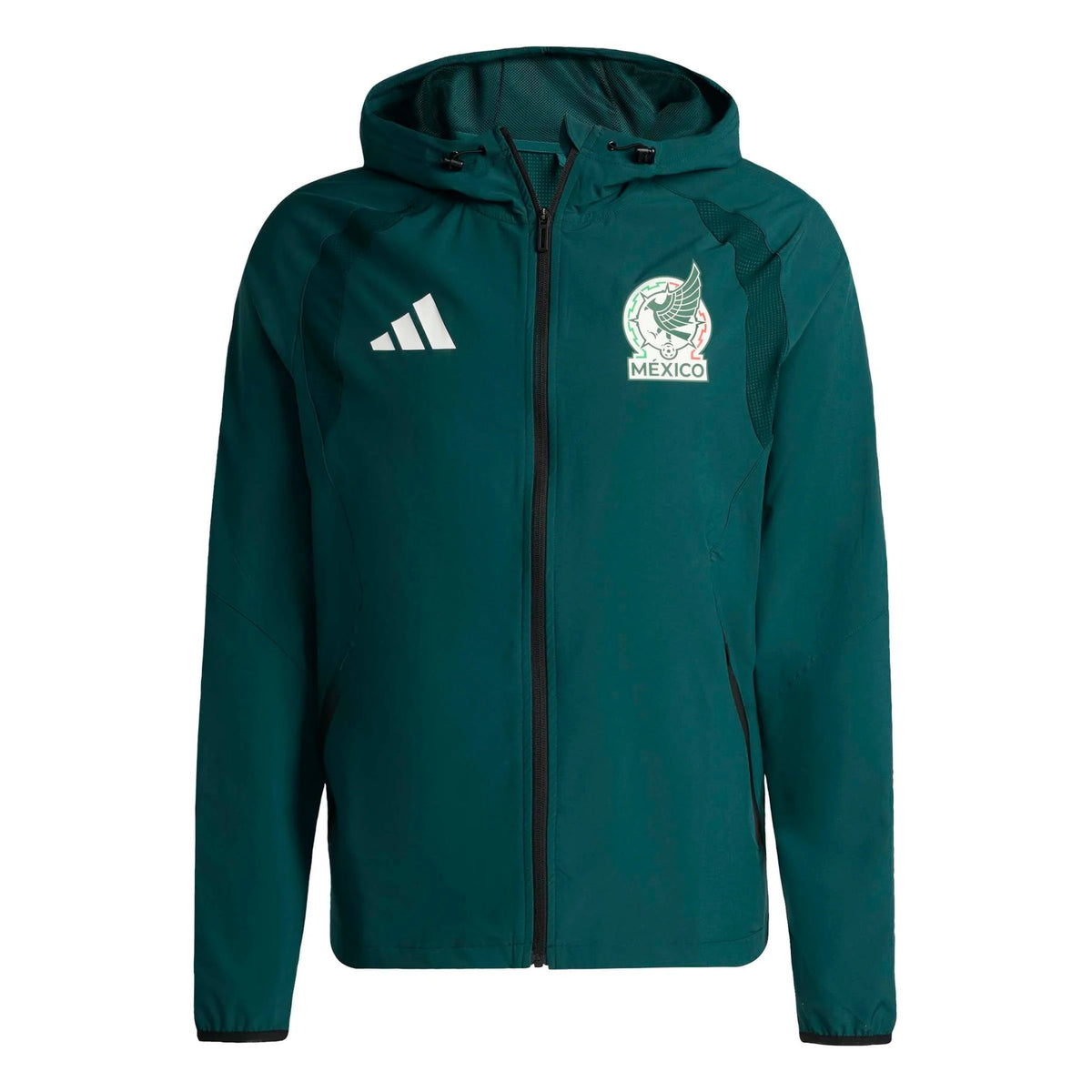 2026 Mexico Men's Tiro Travel Full Zip Windbreaker Aurora Ivy - Adidas