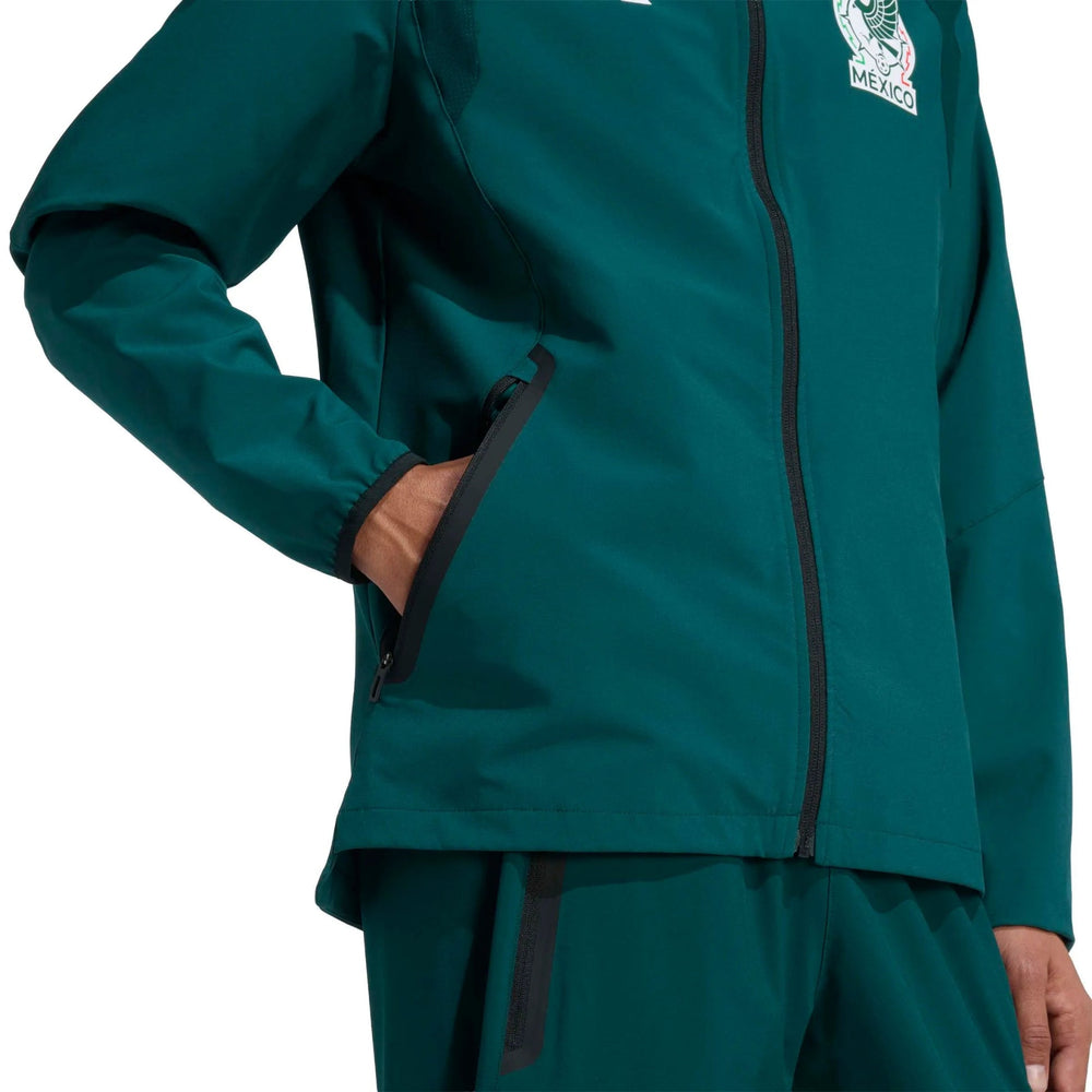 2026 Mexico Men's Tiro Travel Full Zip Windbreaker Aurora Ivy - Adidas