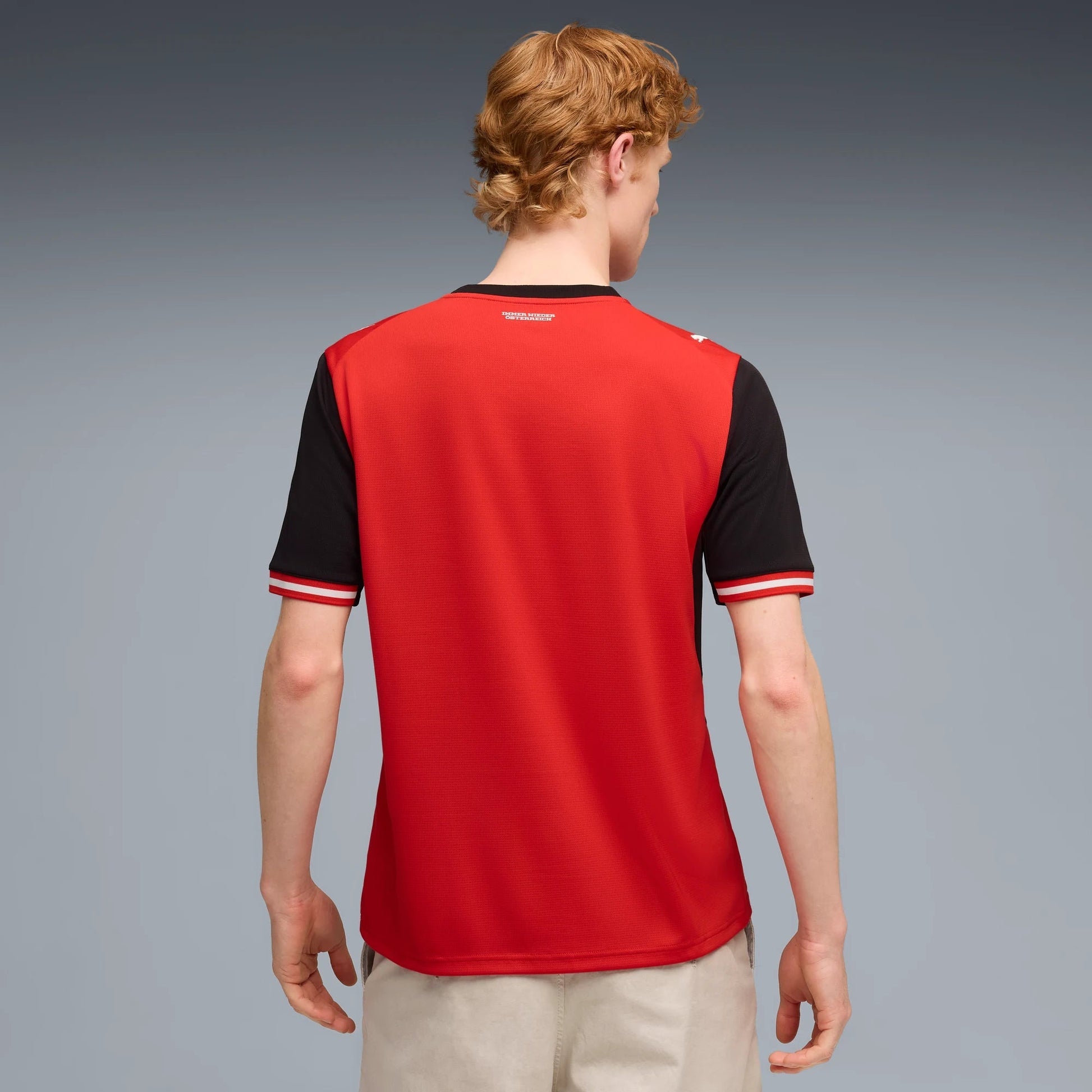 2026 Austria Men's Stadium Home Soccer Jersey Puma Red-Puma Black - Puma