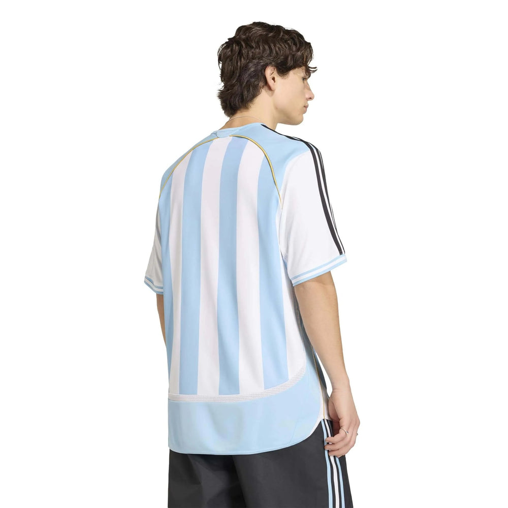 2006 Argentina Men's Retro Stadium Home Soccer Jersey White / Clear Blue - Adidas