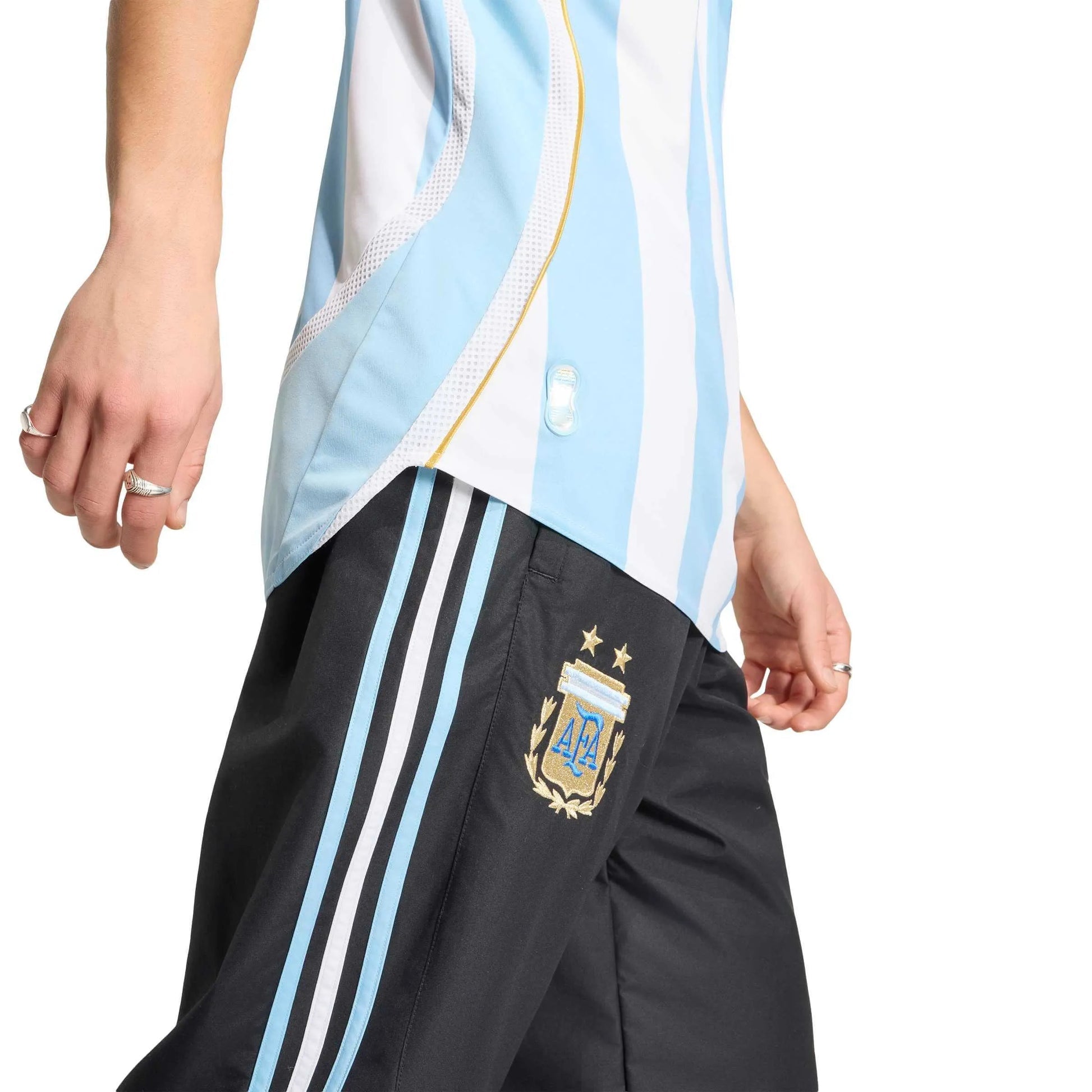 2006 Argentina Men's Retro Stadium Home Soccer Jersey White / Clear Blue - Adidas