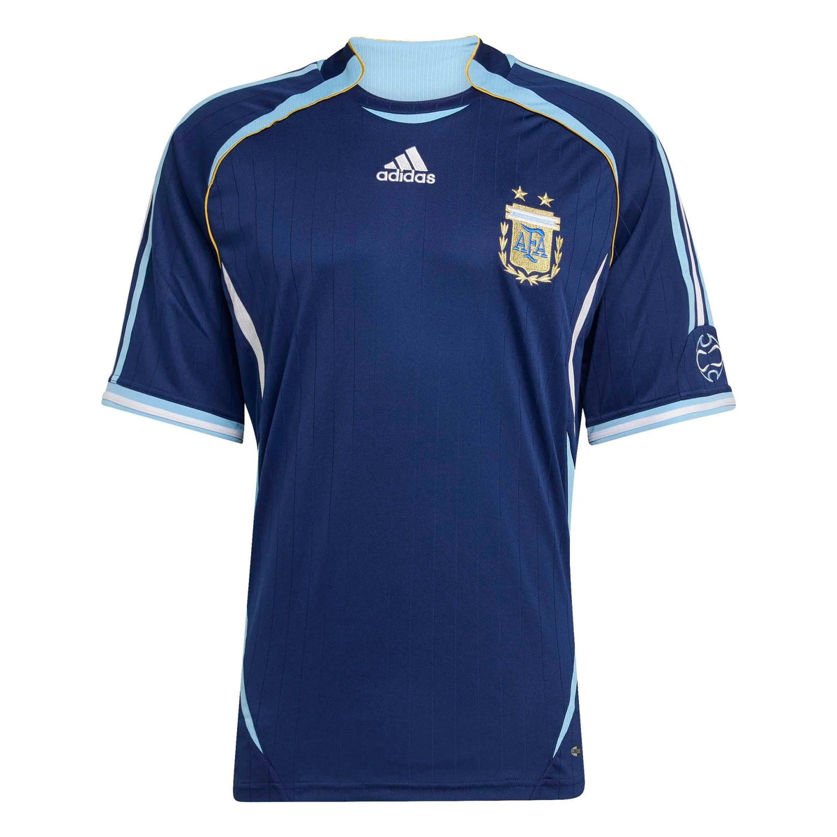 2006 Argentina Men's Retro Stadium Away Soccer Jersey Dark Blue - Adidas
