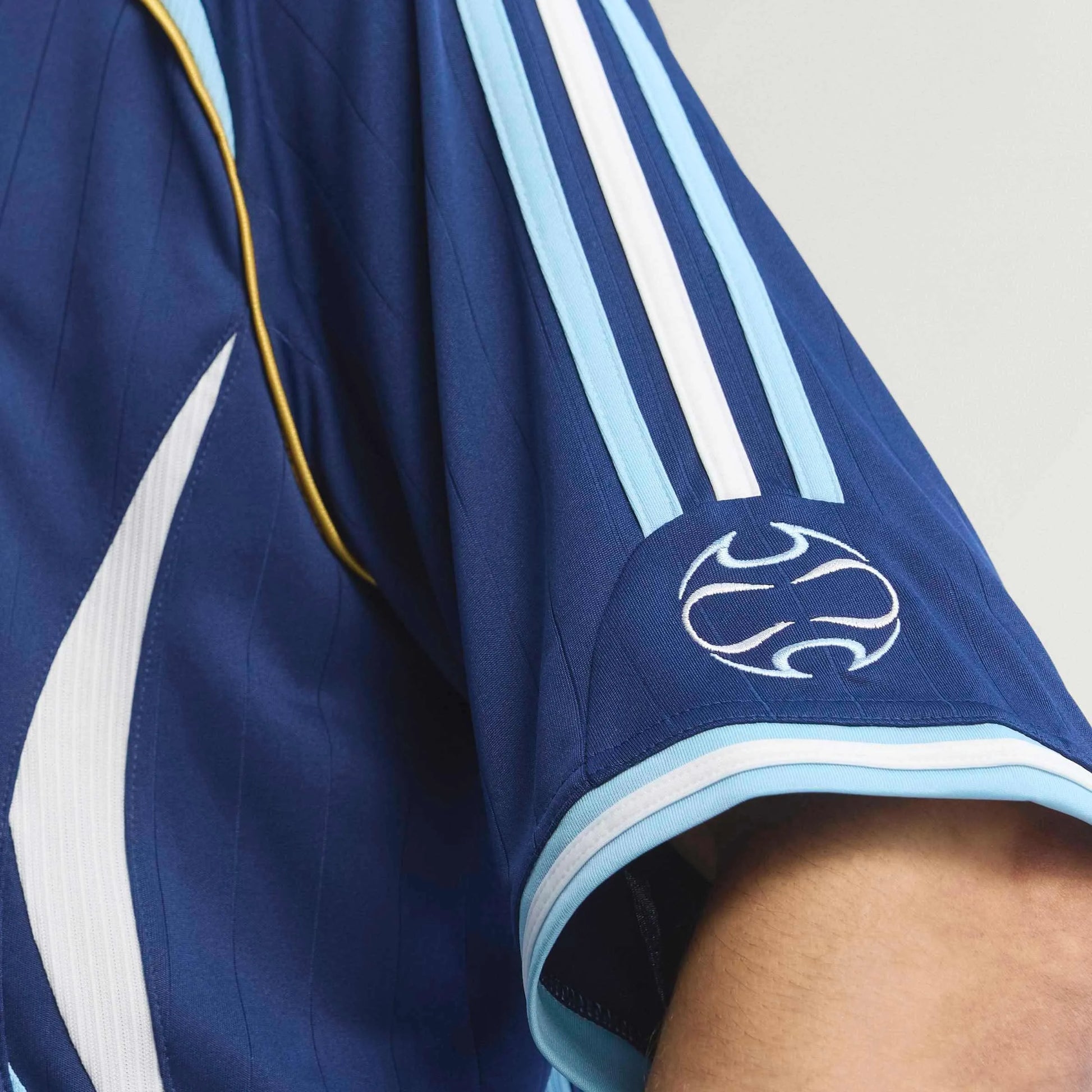 2006 Argentina Men's Retro Stadium Away Soccer Jersey Dark Blue - Adidas