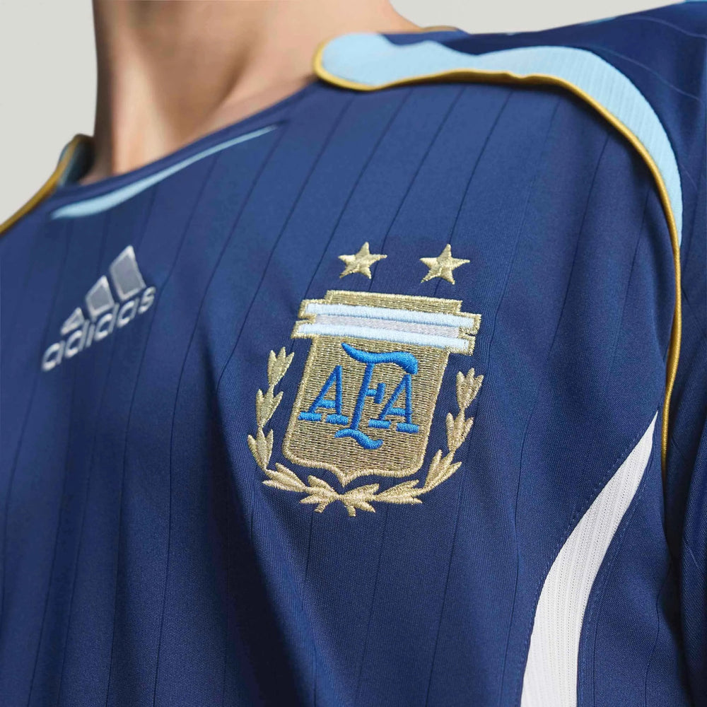 2006 Argentina Men's Retro Stadium Away Soccer Jersey Dark Blue - Adidas