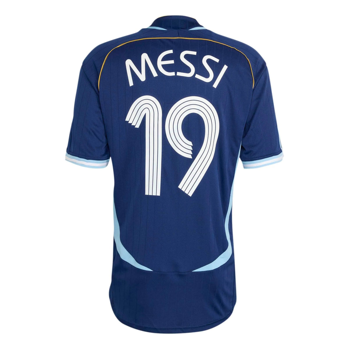 2006 Argentina Men's Retro Stadium Away Messi #19 Soccer Jersey Dark Blue - Adidas