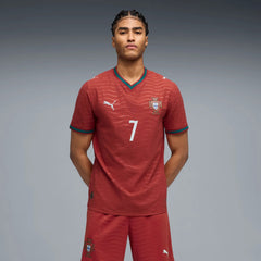 2026 Portugal Men's Authentic Home Ronaldo #7 Soccer Jersey Club Red-Green Lagoon - Puma
