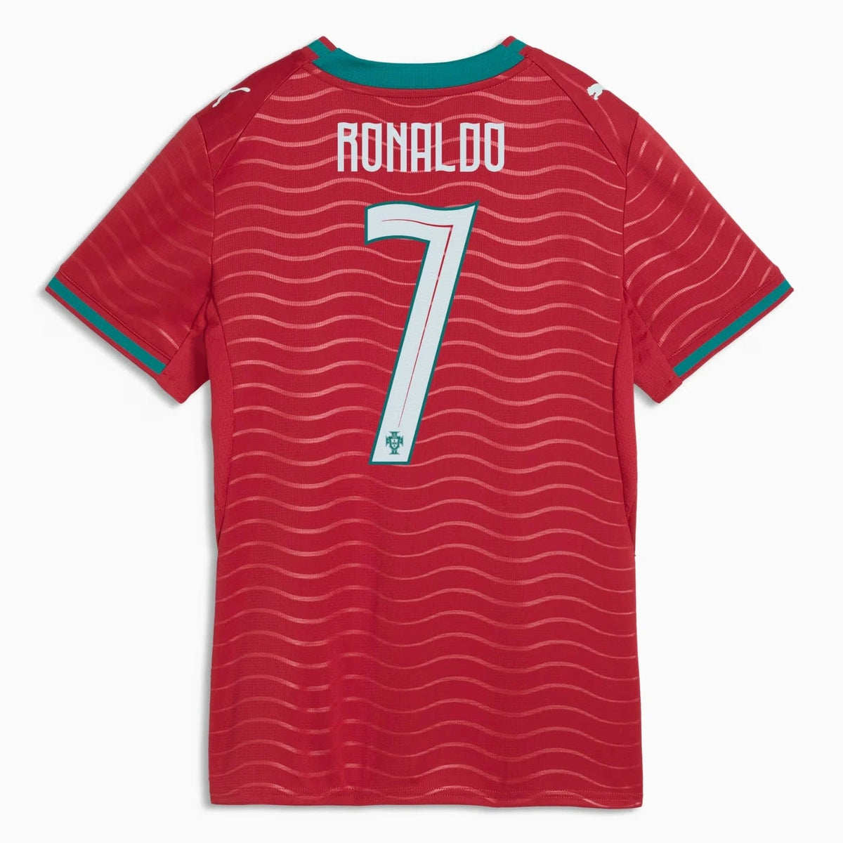2026 Portugal Women's Stadium Home Ronaldo #7 Soccer Jersey Club Red-Green Lagoon - Puma