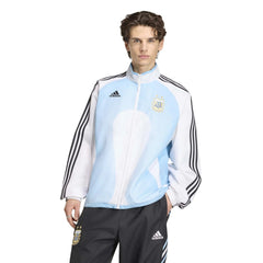 2006 Argentina Men's Retro Home Track Top White / Clear Blue - Adidas