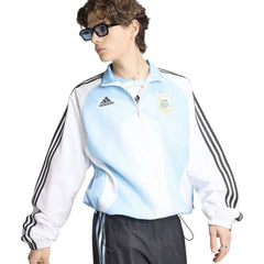 2006 Argentina Men's Retro Home Track Top White / Clear Blue - Adidas