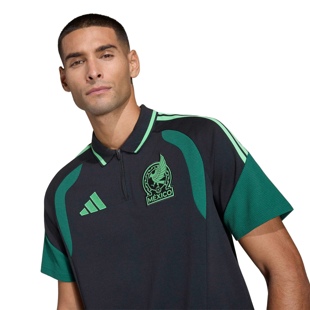 2026 Mexico Men's Tiro Polo Shirt Black / Green - Adidas