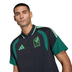 2026 Mexico Men's Tiro Polo Shirt Black / Green - Adidas