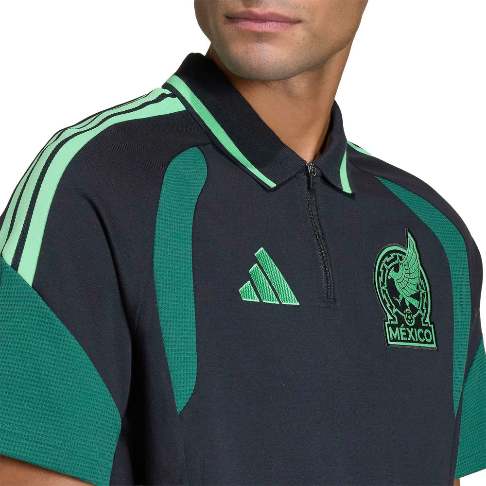 2026 Mexico Men's Tiro Polo Shirt Black / Green - Adidas
