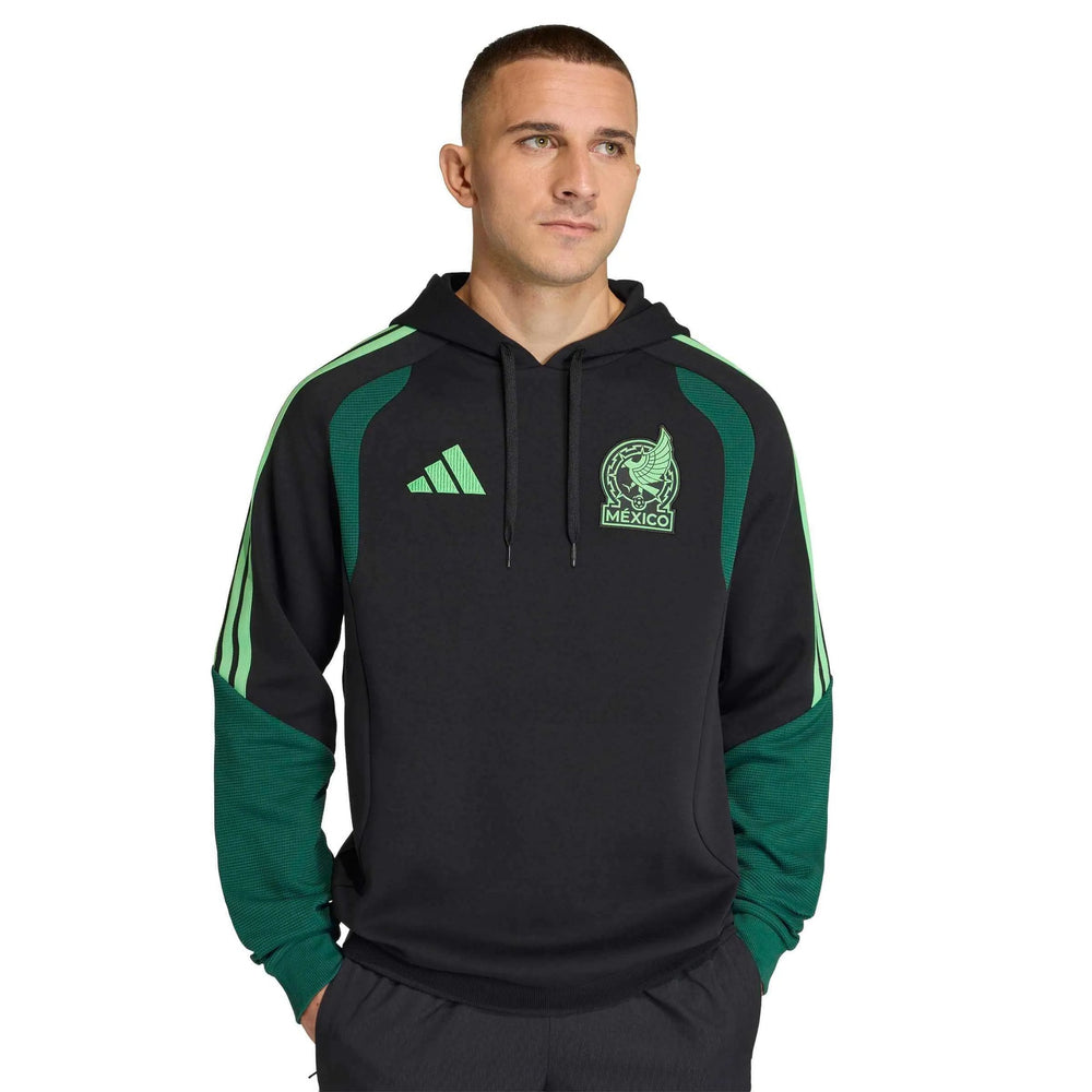 2026 Mexico Men's Tiro Hoodie Black/Green - Adidas
