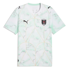 2026 Austria Men's Stadium Away Soccer Jersey Puma White-Mint Melt - Puma