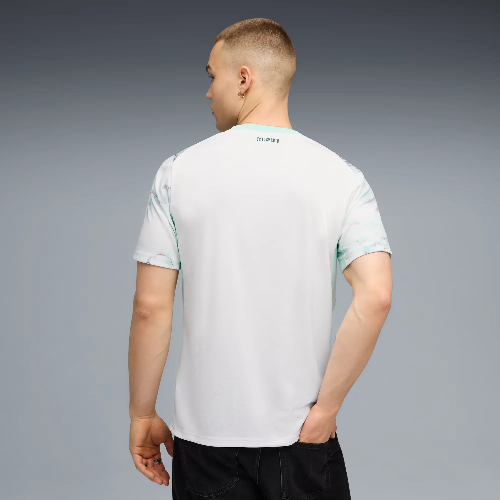 2026 Austria Men's Stadium Away Soccer Jersey Puma White-Mint Melt - Puma