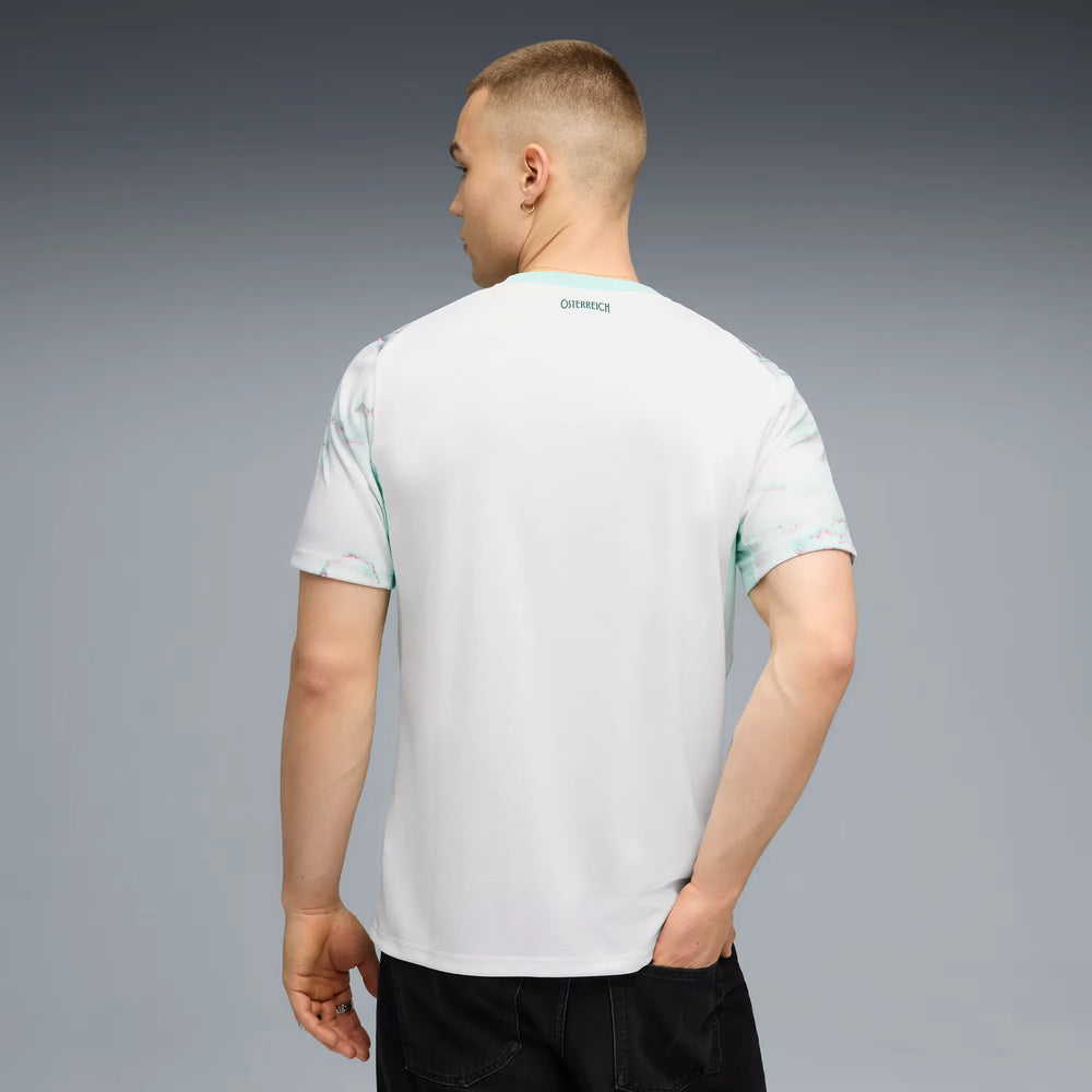 2026 Austria Men's Stadium Away Soccer Jersey Puma White-Mint Melt - Puma