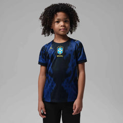 2026-27 Brazil Little Kids' Stadium Away Soccer Jersey Old Royal/Black/P109C - Nike