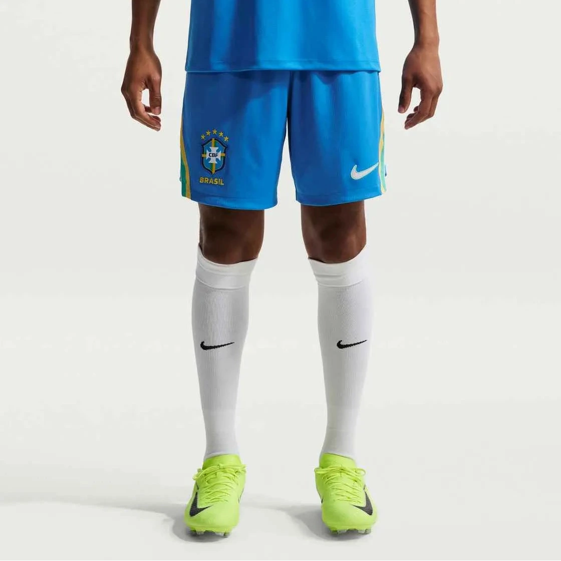 2026-27 Brazil Men's Stadium Home Shorts LT Photo Blue/Light Menta/White - Nike